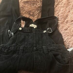 Madewell Black Overalls
